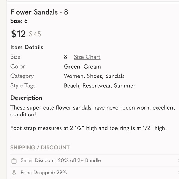 Flower Sandals - 8 - Picture 9 of 9